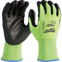 High-Visibility Cut-Resistant Gloves, Size Small, 15 Gauge, Nitrile/Polyurethane Coated, Polyethylene Shell, ANSI/ISEA 105 Level 2 OSI Industrial Sales