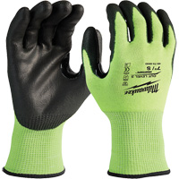 High-Visibility Cut-Resistant Gloves, Size Small, 15 Gauge, Nitrile/Polyurethane Coated, Polyethylene Shell, ANSI/ISEA 105 Level 3 OSI Industrial Sales