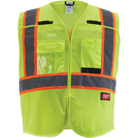 Veste de s&eacute;curit&eacute; pour signaleur, Jaune lime haute visibilit&eacute;, Moyen/Petit OSI Industrial Sales