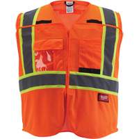 Veste de s&eacute;curit&eacute; pour signaleur, Orange haute visibilit&eacute;, Moyen/Petit OSI Industrial Sales