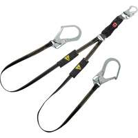V-Series Welding Energy Absorbing Lanyard, 6', Rebar Hook Center, Snap Hook Leg Ends, Kevlar&reg;/Metal/Nylon OSI Industrial Sales
