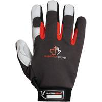 Clutch Gear&reg; Thinsulate Mechanic's Gloves, Grain Goatskin/Split Leather Palm, Size Small/7 OSI Industrial Sales