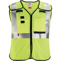 Gilet de s&eacute;curit&eacute; &agrave; maille d&eacute;tachable, Noir/Jaune lime haute visibilit&eacute;, Moyen/Petit OSI Industrial Sales