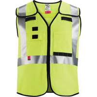 Gilet de s&eacute;curit&eacute; &agrave; maille d&eacute;tachable, Noir/Jaune lime haute visibilit&eacute;, Moyen/Petit OSI Industrial Sales