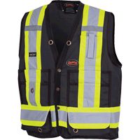 6692BK Veste de s&eacute;curit&eacute; pour arpenteur, Noir, Moyen, Polyester OSI Industrial Sales
