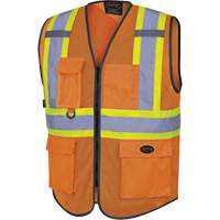 6960 Veste de s&eacute;curit&eacute; &agrave; maille en avant, Orange haute visibilit&eacute;, Moyen, Polyester OSI Industrial Sales