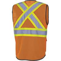 6960 Veste de s&eacute;curit&eacute; &agrave; maille en avant, Orange haute visibilit&eacute;, Moyen, Polyester OSI Industrial Sales