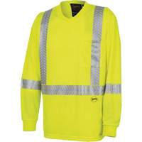 6905A Ultra-Cool Ultra-Breathable Long-Sleeved Safety Shirt, X-Small, High Visibility Lime-Yellow OSI Industrial Sales