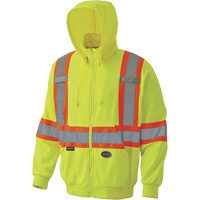 6941 Chandail capuche &agrave; fermeture &eacute;clair, T-petit, Jaune haute visibilit&eacute; OSI Industrial Sales