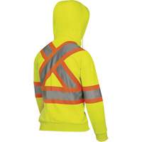 6925W Chandail &agrave; capuche avec fermeture &eacute;clair pour femme, T-petit, Jaune haute visibilit&eacute; OSI Industrial Sales