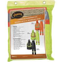 5599 Lightweight Waterproof Rain Suit, Polyester/PVC, X-Small, High Visibility Lime-Yellow OSI Industrial Sales
