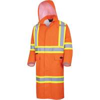 5630 The Rock 300D Waterproof Long Coat, Polyester, Small, High Visibility Orange OSI Industrial Sales