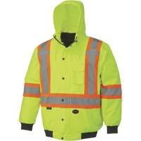 5023 Waterproof 7-in-1 Bomber Jacket, Polyester, High Visibility Lime-Yellow, Small OSI Industrial Sales