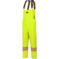 5054 The Rock 300D Insulated Bib Pants, Polyester, Small, High Visibility Lime-Yellow OSI Industrial Sales