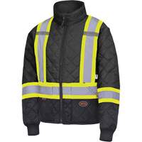 5017 Quilted Freezer Jacket, Polyester, Black, X-Small OSI Industrial Sales
