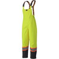 5405 300D Trilobal Ripstop Waterproof Bib Pants, Polyester, X-Small, High Visibility Lime-Yellow OSI Industrial Sales