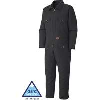 520A Quilted Duck Coveralls, Men's, Black, Size Small OSI Industrial Sales