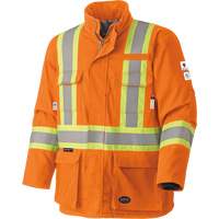 5533 Flame-Resistant Safety Parka, Small, High Visibility Orange, 58 cal/cm² OSI Industrial Sales