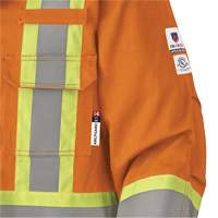 5533 Flame-Resistant Safety Parka, Small, High Visibility Orange, 58 cal/cm² OSI Industrial Sales