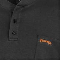 332 Chandail Henley en tricot interlock ignifuge, Petit, Noir OSI Industrial Sales