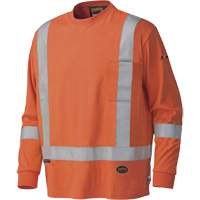 339SFA Chemise de s&eacute;curit&eacute; &agrave; manches longues ignifuge, Petit, Orange haute visibilit&eacute; OSI Industrial Sales