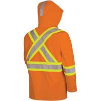 5880 FR/Arc-Rated Waterproof Rain Jacket, X-Small, High Visibility Orange, 10 cal/cm² OSI Industrial Sales