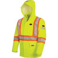 5881 FR/Arc-Rated Waterproof Rain Jacket, X-Small, High Visibility Yellow, 10 cal/cm² OSI Industrial Sales