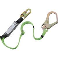 SA-5402-6A Shock Absorbing Lanyard, 6', Rebar Hook Center, Snap Hook Leg Ends, Polyester OSI Industrial Sales