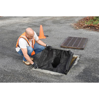 Square Ultra-Drain Guard&reg; Catch Basin Insert with Overflow Port, Oil & Sediment, 16" - 28" L x 20" - 36" W OSI Industrial Sales