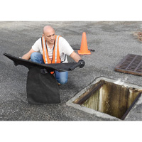 Square Ultra-Drain Guard&reg; Catch Basin Insert with Overflow Port, Oil & Sediment, 16" - 28" L x 20" - 36" W OSI Industrial Sales