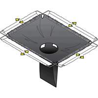 Square Ultra-Drain Guard&reg; Catch Basin Insert with Overflow Port, Oil & Sediment, 16" - 28" L x 20" - 36" W OSI Industrial Sales