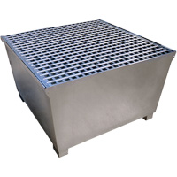 Steel Ultra-IBC Spill Pallet&reg;, 370 US gal. Spill Capacity, 57.6" x 34.7" x 56.9" OSI Industrial Sales