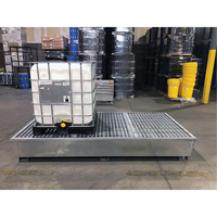 Steel Ultra-Twin IBC Spill Pallet&reg;, 370 US gal. Spill Capacity, 103.8" x 26.8" x 51.1" OSI Industrial Sales