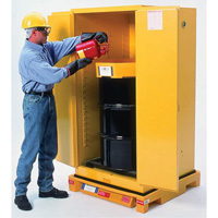 Single Drum Ultra-Safety Cabinet Bladder System&reg;, 37.8" L x 37.8" W x 6.3" H, 1500 lbs. Load Capacity OSI Industrial Sales