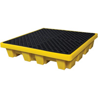 Ultra-Spill Pallet emboitable, 4 barils, Capacit&eacute; de d&eacute;versement 66 gal. US, 51" x 51" x 10" OSI Industrial Sales