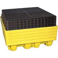 Ultra-Spill Pallet emboitable, 4 barils, Capacit&eacute; de d&eacute;versement 66 gal. US, 51" x 51" x 10" OSI Industrial Sales