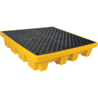 Ultra-Spill Pallet emboitable, 4 barils, Capacit&eacute; de d&eacute;versement 66 gal. US, 51" x 51" x 10" OSI Industrial Sales