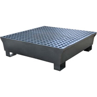 4-Drum Steel Ultra-Spill Pallet&reg;, 68 US gal. Spill Capacity, 49.1" x 47.1" x 10.9" OSI Industrial Sales