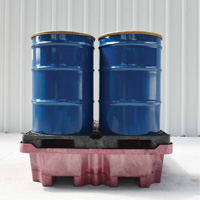 Palette de d&eacute;versement Ultra-Spill King, 4 barils, Capacit&eacute; de d&eacute;versement 85 gal. US, 51" x 51" x 17,5" OSI Industrial Sales
