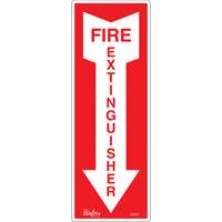 "Fire Extinguisher" Sign, 5" x 14", Vinyl, English with Pictogram OSI Industrial Sales