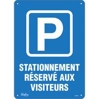 "Stationnement r&eacute;serv&eacute; aux visiteurs" Sign, 10" x 14", Plastic, French with Pictogram OSI Industrial Sales