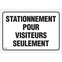 "Stationnement pour visiteurs" Sign, 14" x 20", Aluminum, French OSI Industrial Sales