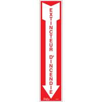 "Extincteur d'incendie" Sign, 4" x 18", Vinyl, French with Pictogram OSI Industrial Sales