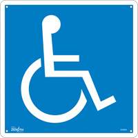 Handicap CSA Standard Safety Sign, 12" x 12", Aluminum, Pictogram OSI Industrial Sales