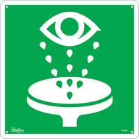Eye Wash CSA Standard Safety Sign, 12" x 12", Aluminum, Pictogram OSI Industrial Sales
