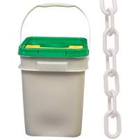 Heavy-Duty Plastic Safety Chain, White, 2" Link, 120' Length OSI Industrial Sales