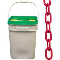 Heavy-Duty Plastic Safety Chain, Red, 2" Link, 120' Length OSI Industrial Sales
