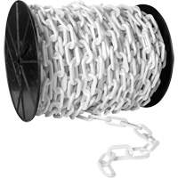 Heavy-Duty Plastic Safety Chain, Orange, 2" Link, 120' Length OSI Industrial Sales