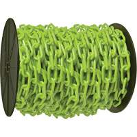 Heavy-Duty Plastic Safety Chain, Green, 2" Link, 100' Length OSI Industrial Sales