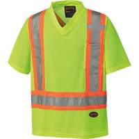 6989 Traffic Micro Mesh T-Shirt, X-Small, High Visibility Lime-Yellow OSI Industrial Sales